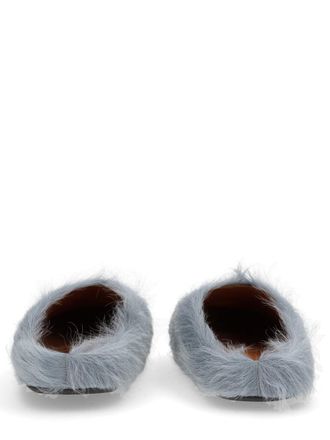 Marni Calf Hair and Leather Sabot - Blue