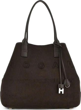 Hogan Borsa tote con logo goffrato - Marrone