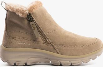 Skechers Womens Skechers 167862/TPE EASY GOING - COOL ZIP Womens Boots Taupe - Cream - Size: 3.5