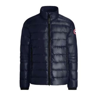 Canada Goose Winter Jackets, male, Blue, Size: L Stylish Crofton Jacket in Atlantic Navy
