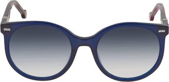 Carolina Herrera Gradient Blue Round Ladies Sunglasses CH 0046/S 0WOI 08 56