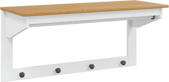 vidaXL Perchero Hill Y Marr&oacute;n Miel 90 X 35 X 41.5 Cm Pino Macizo Vidaxl