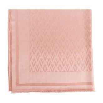 Valentino Garavani Silky Scarves, female, Pink, Size: ONE SIZE Toute La V Scarf
