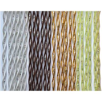 Made in Italy Cortina Helicoidal luna Cm. 125 X 230 - Marr&oacute;n Op./transpar