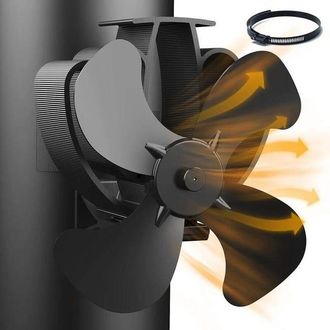 OEM Ventilador Para Estufa De Le&ntilde;a, Ventilador T&eacute;rmico De 4 Aspas Para Estufa, Ventilador De Chimenea, Ventilador Silencioso Para Conductos