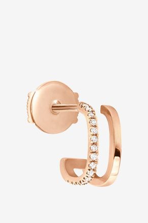 Vanrycke Ohrstecker für das linke Ohr aus Roségold und Diamanten Charlie