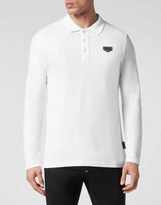 Philipp Plein Polo Shirt Ls Men in White at Nordstrom, Size Xxx-Large