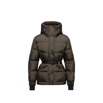 Moncler Moncler Salastrains Belted Insulated Ski Jacket, Women, Green, Size: 0