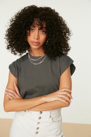 Trendyol Vrouw/Meisje Ronde hals Capuchonmouw T-shirt