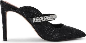 Kurt Geiger Womens Kgl Embellished Mule Mules - Black Fabric - Size UK 5