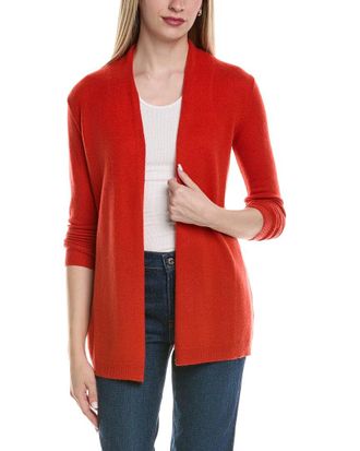 Sofiacashmere Sofiacashmere Drape Wool & Cashmere-Blend Cardigan