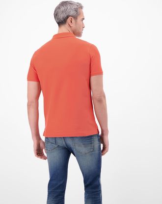 Lerros Poloshirt LERROS, Herren, Gr. XXL, vivid rot, Single Jersey, Obermaterial: 60% Baumwolle, 40% Polyester, unifarben, normal h&uuml;ftbedeckend, Rundhals, Sh