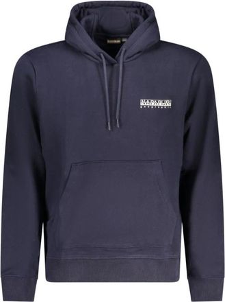 Napapijri Long Sleeve Hoodie - Heren - Hoodies - Blauw - S - Katoen - Hoodies & sweatvesten