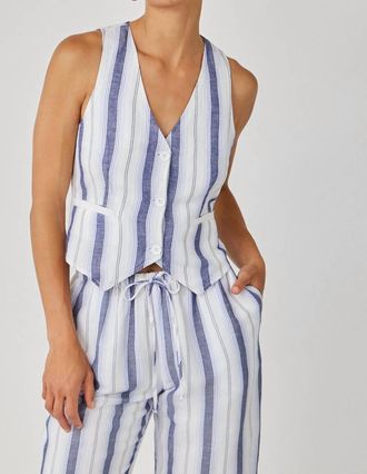 Bella Dahl Cinch Back Vest In Coastal Ombre