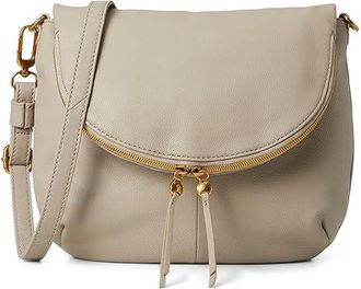 Hobo Fern Foldover Messenger Cross Body Womens Handbags Taupe, Leather