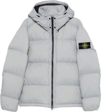 Stone Island Gewatteerd jack met capuchon - Heren - Winterjassen - Grijs - M - Jassen