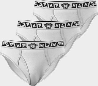 Versace Men & apos;s Medusa La Greca 3-Pack Briefs
