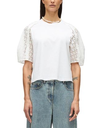 3.1 Phillip Lim Broderie Anglaise Combo T-Shirt