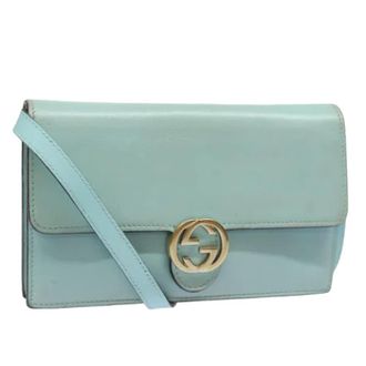 Gucci Pre-owned Cross Body Bags, female, Blue, Size: ONE SIZE Pre-owned Vintage Wallet