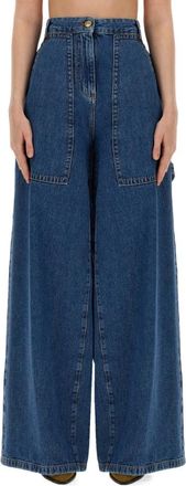 Etro Wide Jeans - Dames - Loose Fit Jeans - Blauw - W29 - Katoen - Jeans