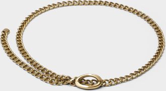 Michael Kors Michael Michael Kors - Womens Link-buckle brass chain