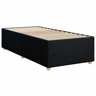 vidaXL Estructura De Cama Sin Colch&oacute;n Tela Negro 100x200 Cm Vidaxl