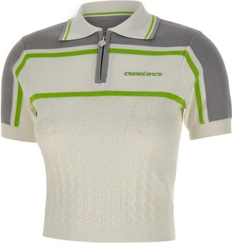 Casablanca Polo Shirt - Dames - Polos - Wit - M - Tops
