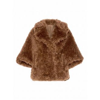 Max Mara Accorta Capelet - Dames - Jassen - Bruin - Maat: S/M Wol