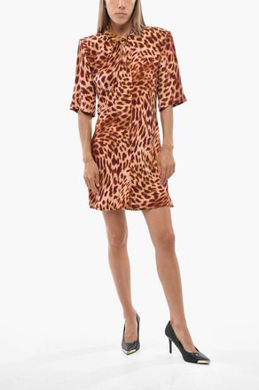 Stella McCartney A-Line Dress FALABELLA With Animalier Print And Necklace Detail Stella McCartney