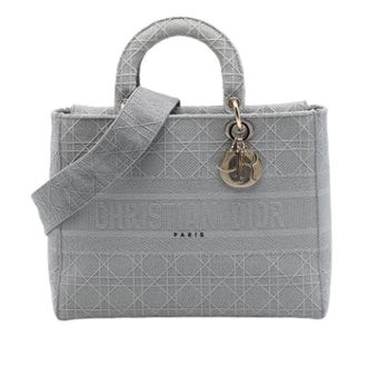 Dior Pre-owned Lady D-Lite Handbag - Dames - Pre-owned - Grijs - Maat: ONE Size