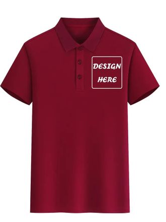 Generic MioRoim Custom Polo Shirts for Men Personalized Golf Shirt Customize Your own Text Photos Short Sleeves (UK, Alpha, M, Regular, Regular, Dark red)