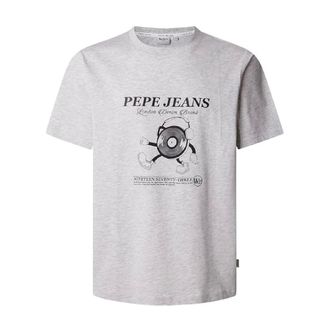 Pepe Jeans London T-Shirts, male, Gray, Size: XL Perkins T-Shirt