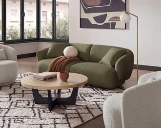 Castlery Auburn Sofa Customized, Moss Performance Fleece, Spill Resistant, Modular for Sofas, Castlery