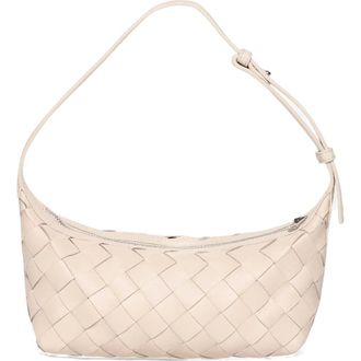 Walter Baker Aurora Woven Leather Mini Shoulder Bag in Oyster at Nordstrom Rack