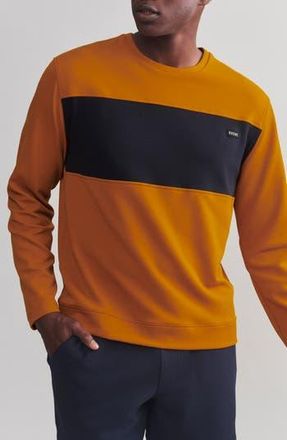 Rhone Prime Piqu&eacute; Sweatshirt in Harvest Brown at Nordstrom Rack, Size Medium