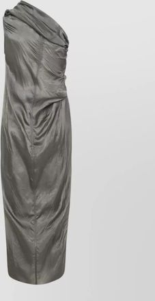 Rick Owens firbanks draped midi one shoulder dress