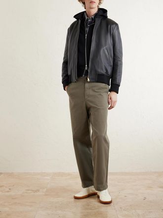 Frame Denim Straight-Leg Cotton-Blend Twill Chinos