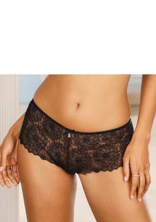 Lascana Stringpanty LASCANA, Damen, Gr. 48/50, schwarz, Spitze, Obermaterial: 75% Polyamid, 20% Polyester, 5% Elasthan, Unterhosen Stringpanty, aus hochwertig