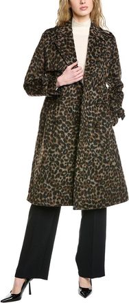 Elie Tahari Double-Breasted Wool-Blend Coat
