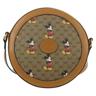 Gucci Pre-owned Leren Cross Body Tas - Dames - Pre-owned - Beige - Maat: ONE Size Leer