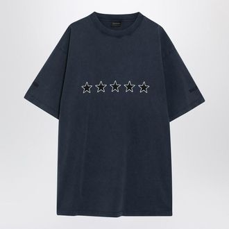 Balenciaga Washed Navy Oversized T-Shirt