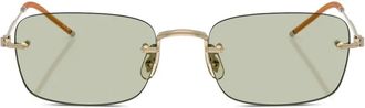 Oliver Peoples TK-10 rectangular-frame glasses - Gold