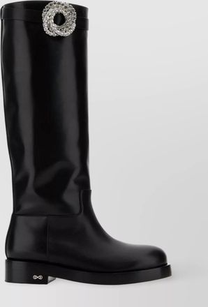 Mach & Mach galaxy riding boots block heel