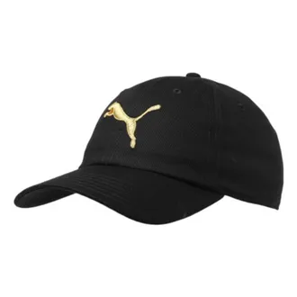Puma Logo Baseball Cap Black Gold 022416-42