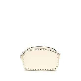 Valentino Garavani Beige Calf Leather Bos Taurus Shoulder Womens Bag