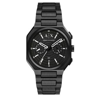 A|X Armani Exchange A|X Bass Dual-Time Quartz Black Dial Mens Watch AX1478