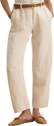 Velvet Womens Taylor Heavy Linen Pants In Bisque