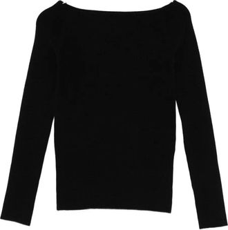Patrizia Pepe boat-neck sweater - Black