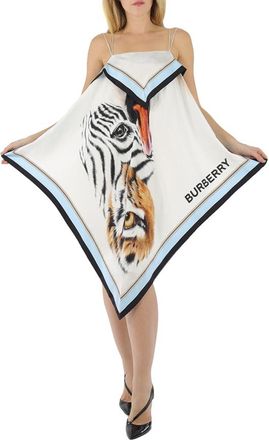 Burberry Ladies Animalia Print Silk Scarf Dress, Brand Size 4 (US Size 2)