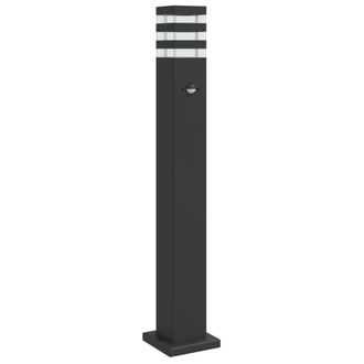 vidaXL L&aacute;mpara De Suelo De Exterior Con Sensor Aluminio Negro 80 Cm Vidaxl